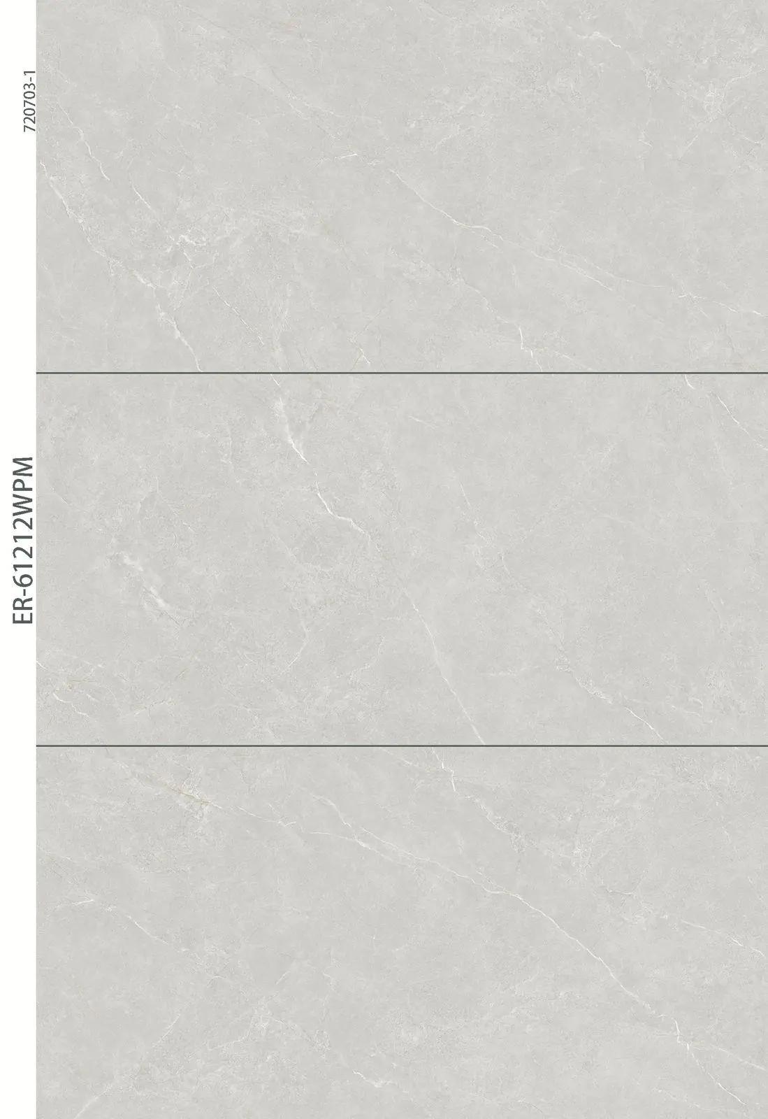 3SA1.02095 بورسلين سعودي ER-61212WPM بلون رمادي رخامي هادئ، مقاوم للرطوبة وسهل التنظيف، مثالي للجدران والأرضيات، بجودة تصنيع محلية عالية.