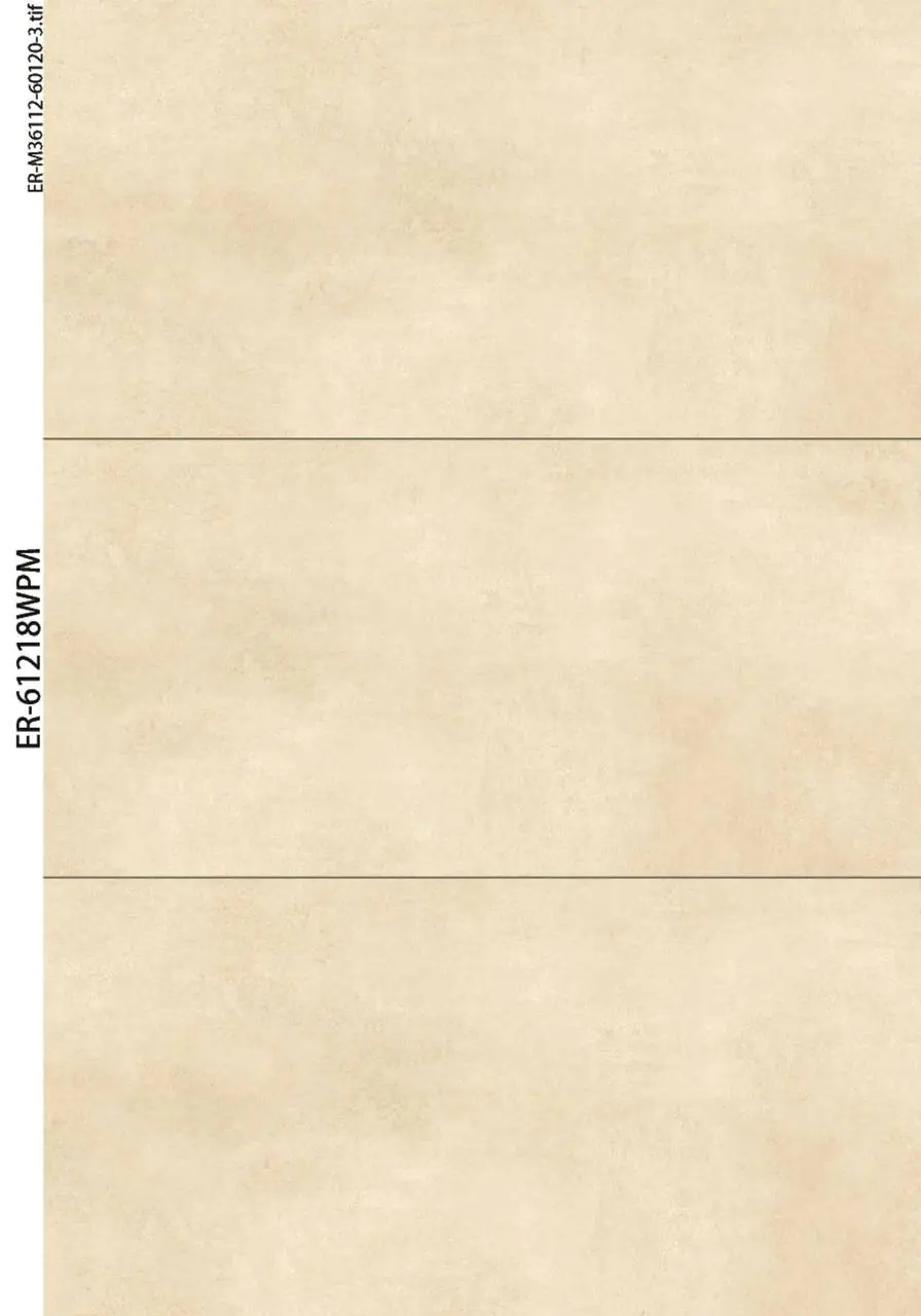 بورسلين ER-61218WPM سعودي، مقاس 60x120، بلون بيج مطفي ولمسة ناعمة. مثالي للأرضيات الداخلية بتصميم عملي ومتين يدوم طويلاً.