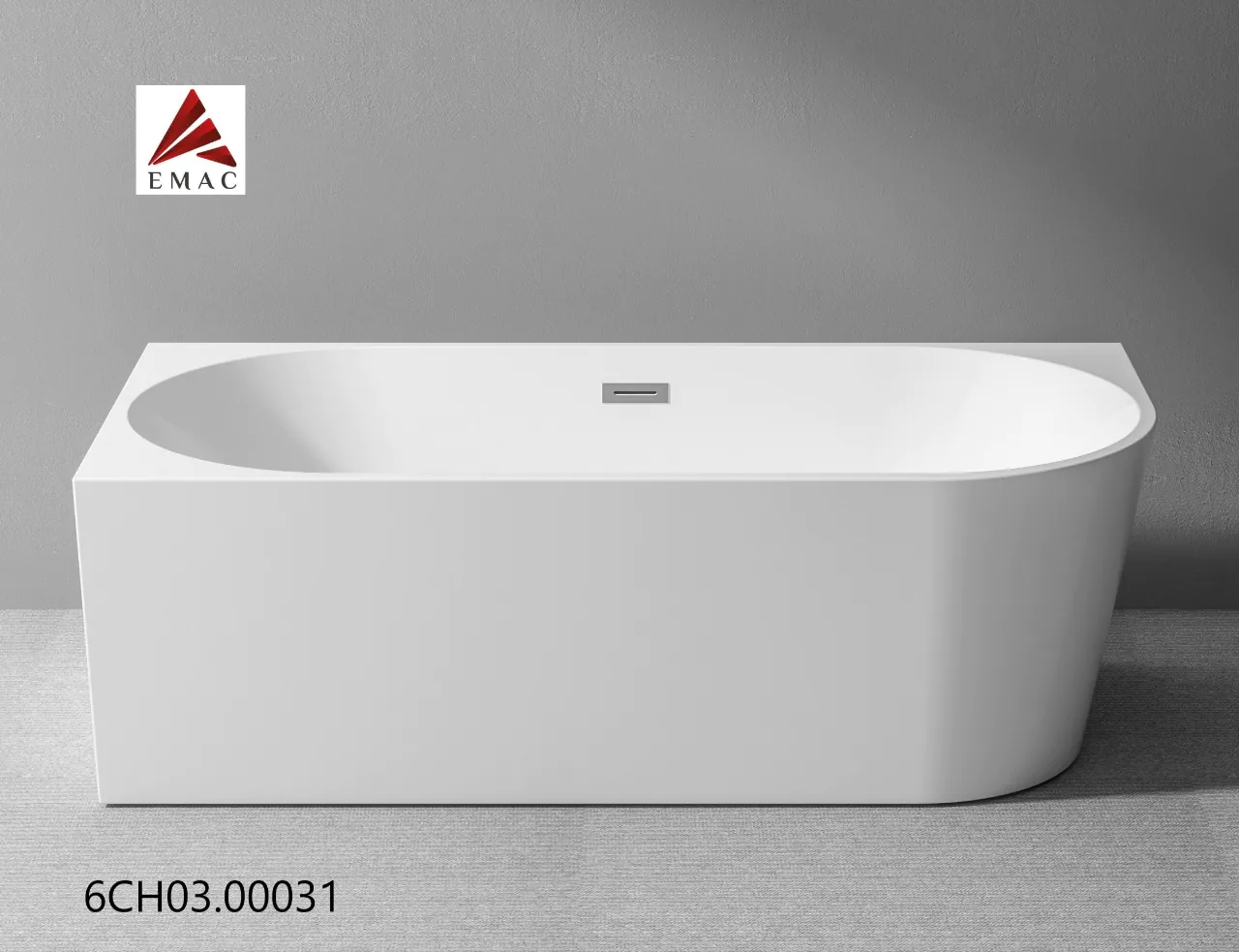 بانيو متنقل إيمـاك MV091D، تصميم بسيط وعصري، خامات اكريليك وألياف زجاجية، لون أبيض، مقاس 150×75 سم، مزود بهراب، سهل التركيب ومثالي للحمامات الحديثة.