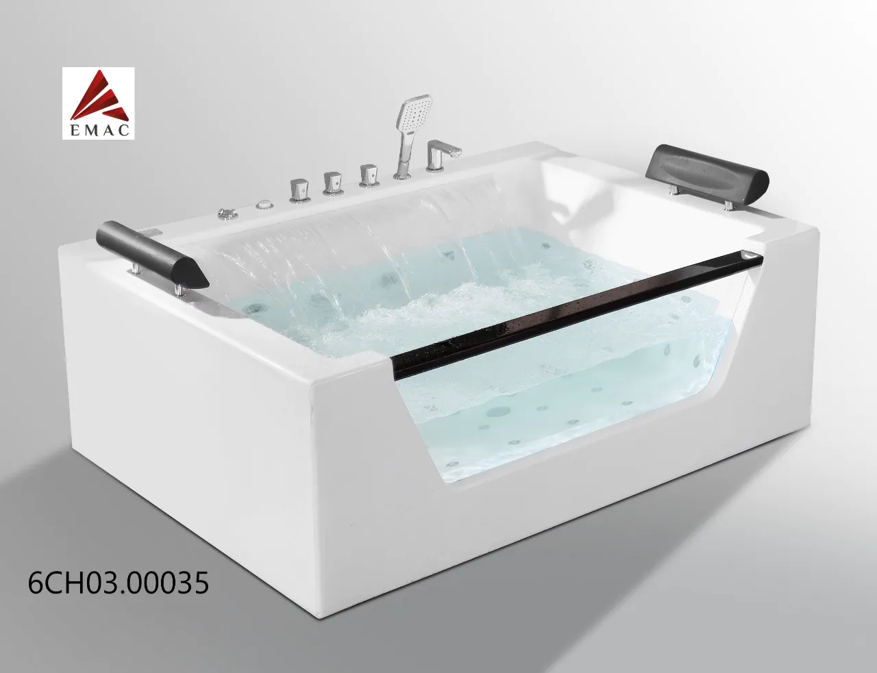 ⁦جاكوزي صيني مستطيل ايماك اكريليك مع مساج وشلال وخلاط16جتA074⁩ - الصورة ⁦1⁩