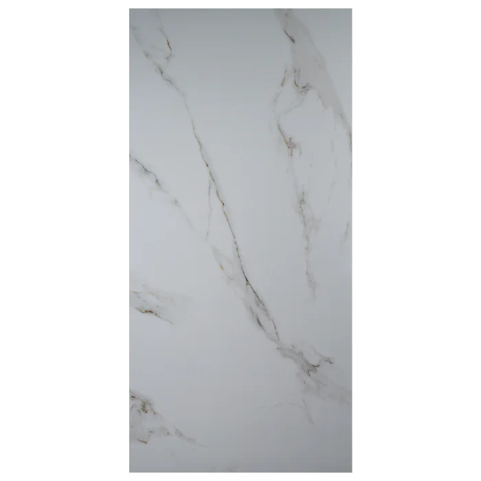 بورسلين بونزا لميع هندي مقاس 60x120 بلون أبيض رخامي فاخر. تصميم لامع مناسب للأرضيات الداخلية والخارجية بتشطيب عالي الجودة.