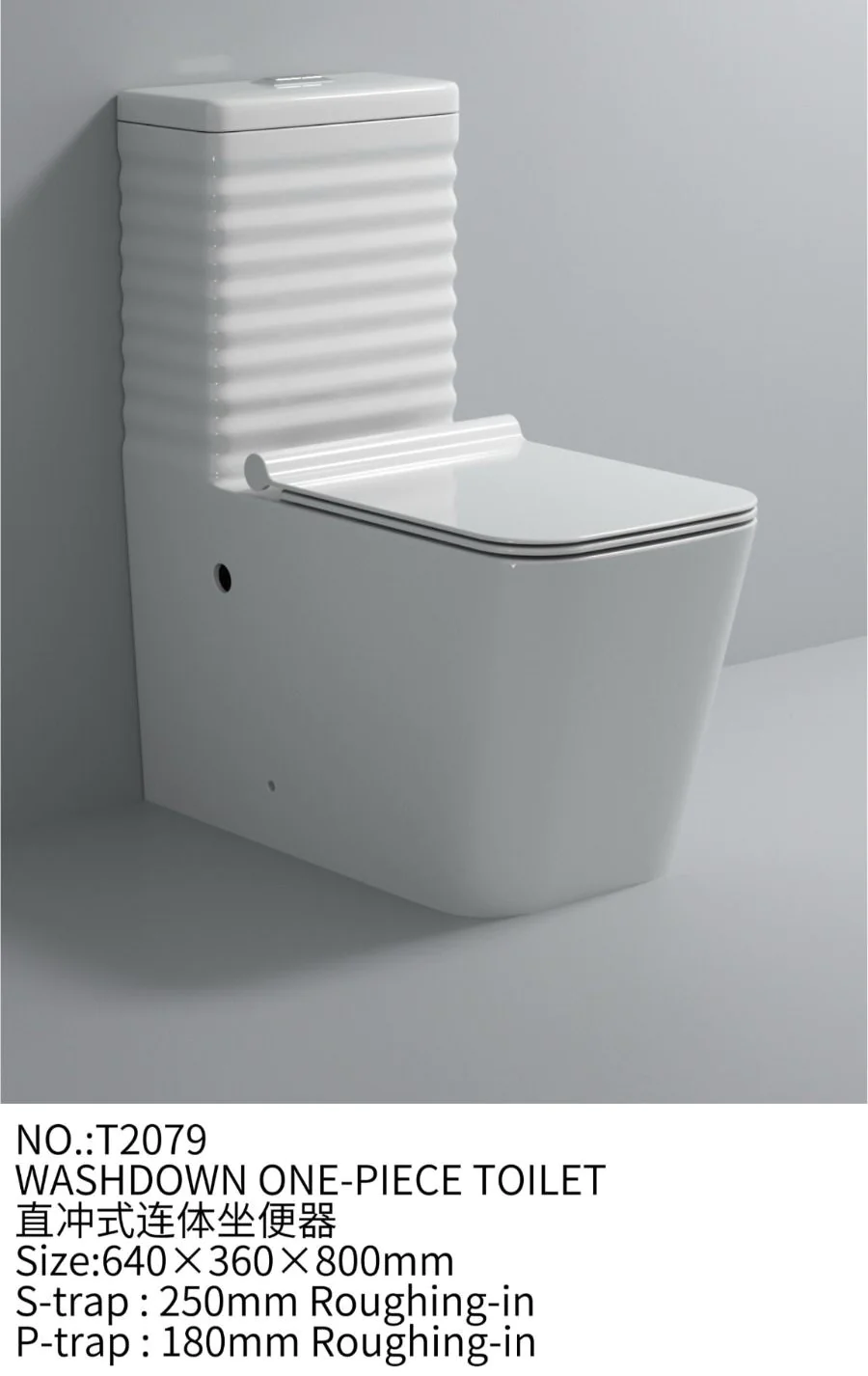 ⁦كرسي افرنجي صيني T2079 قطعة واحدة تأسيس 25سم⁩ - الصورة ⁦1⁩