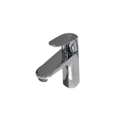 خلاط مغسلة هانس جروهي فوكس 31607009 بتصميم أنيق وطلاء كروم لامع، مناسب للحمامات العصرية.