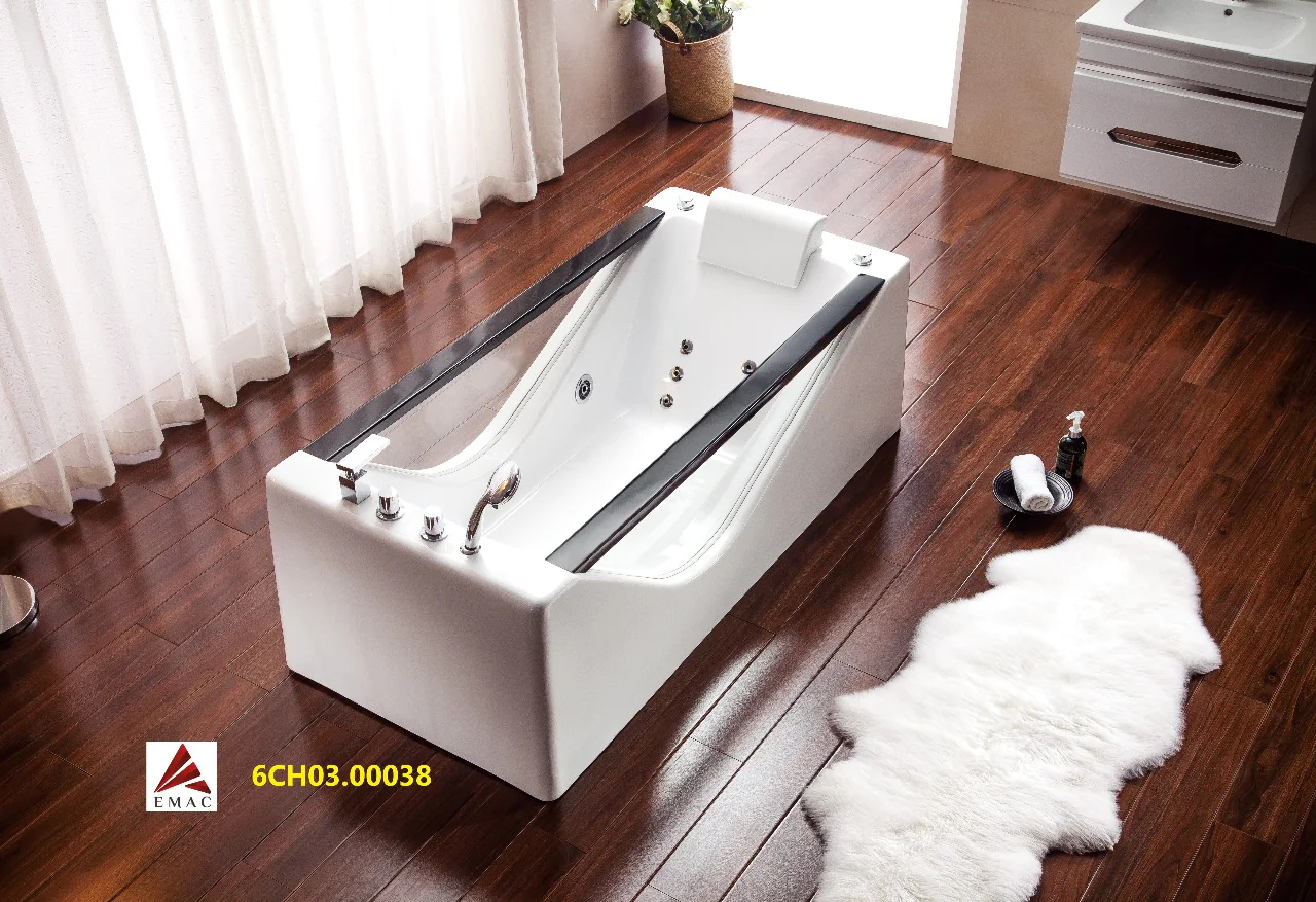 ⁦جاكوزي صيني مستطيل ايماك اكريليك+مساج وشلال وخلاط17جتA011L⁩ - الصورة ⁦1⁩