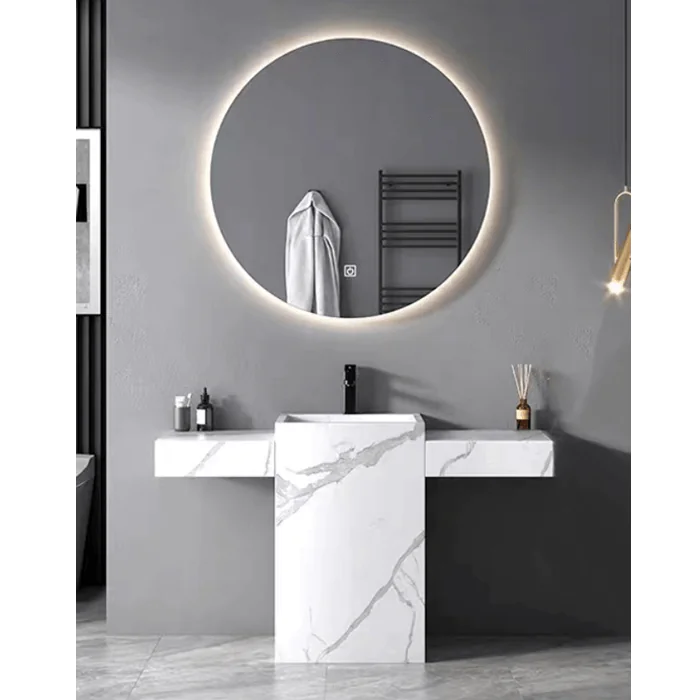 product_image_6745988f31ce1.png مغسلة صيني بورسلين رخامي واقف حوض ايماك مع مراية SYL1001B - الصورة 1