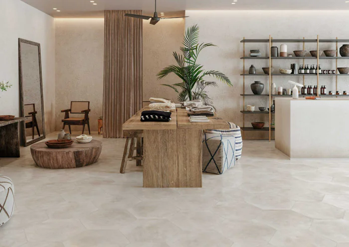 بورسلين إسباني فاخر من مجموعة RE بلون وايت مطفي ومقاس 48.5x56، مثالي لأرضيات وجدران المجالس، الحمامات، الصالونات والمطابخ. تصميم عصري وجودة إسبانية راقية.