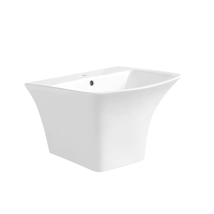 مغسلة معلقة صينية إيمالك مربعة مقاس 53 سم، تصميم أنيق وعصري بلون أبيض، مناسبة للمساحات الصغيرة وسهلة التنظيف بجودة عالية.