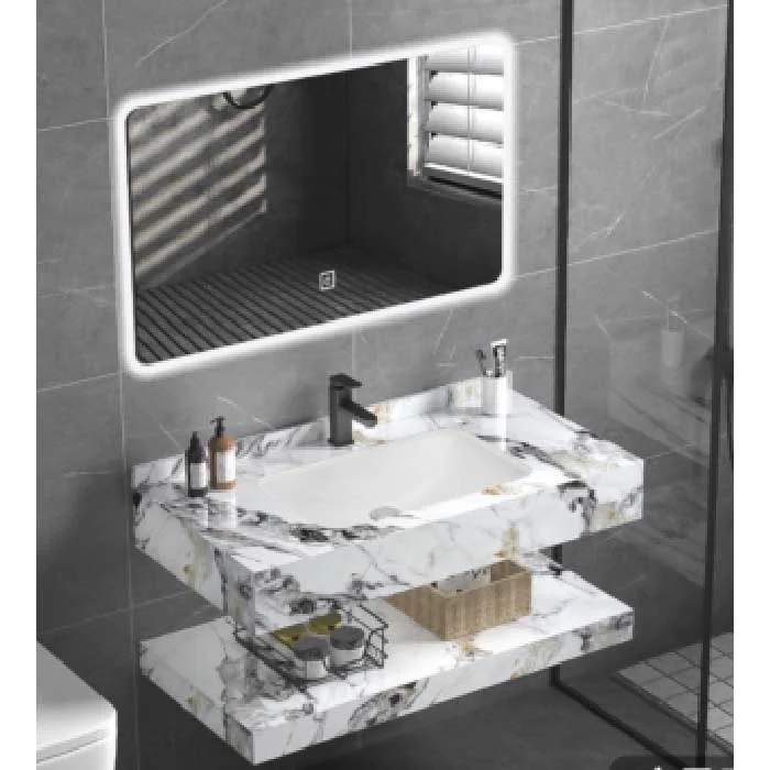 ⁦مغسلة صيني بورسلين رخامي حوض ايماك مع مراية NS1021-80⁩ - الصورة ⁦1⁩