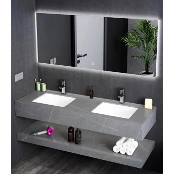 product_image_6745a54416df7.png مغسلة صيني بورسلين رمادي حوضين إيمـاك NS1002-120D بتصميم عصري وفاخر. مصنوعة من بورسلين عالي الجودة، مقاس 120 سم، مع مرآة بإضاءة خلفية ورف تخزين. مقاومة للرطوبة وسهلة التركيب، صنعت في الصين بجودة عالية.